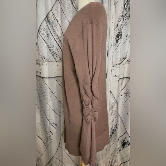 NWT Hinge Ruched Bell Sleeve Cardigan Taupe XXL - Picture 5 of 11
